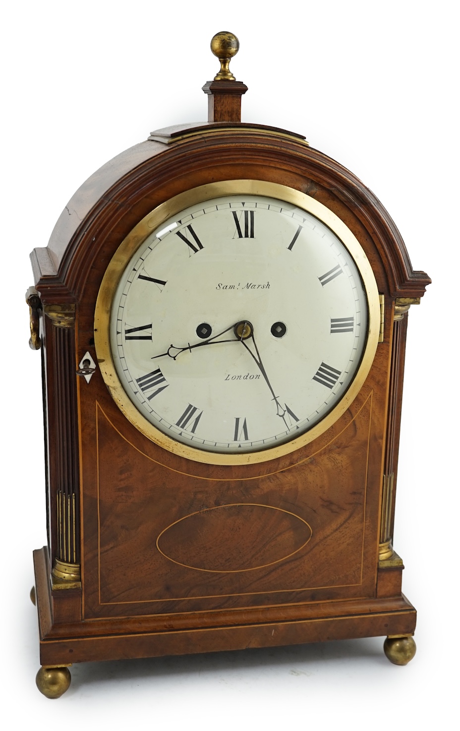 Samuel Marsh of London. A George III mahogany eight day bracket clock